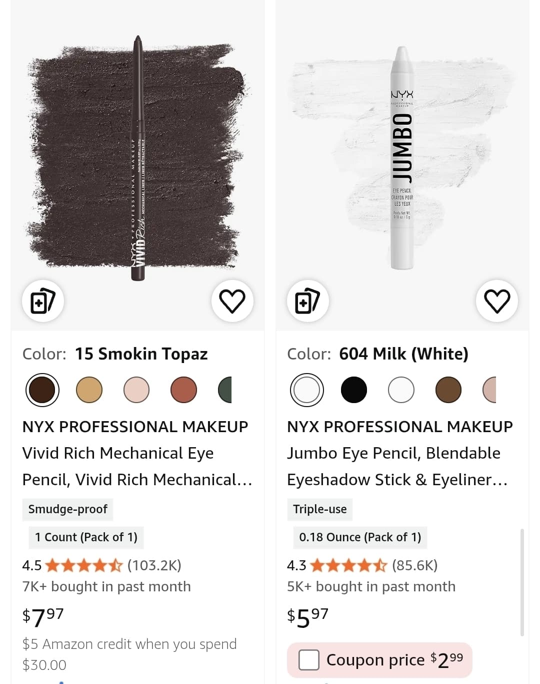 Amazon) NYX Butter Gloss, Non-Sticky Lip Gloss $2.99 등 NYX 쿠폰 세일