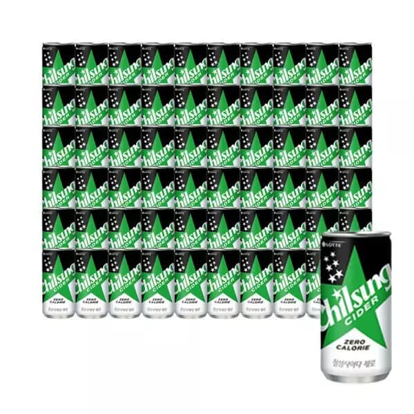[지마켓] 칠성사이다 제로 210ml x 60캔 (20,900원 / 무료배송)