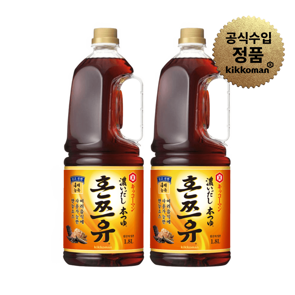 [쿠팡] 기꼬만 진한 국물 혼쯔유 간장, 1L, 2개 8,520원 (무료배송)