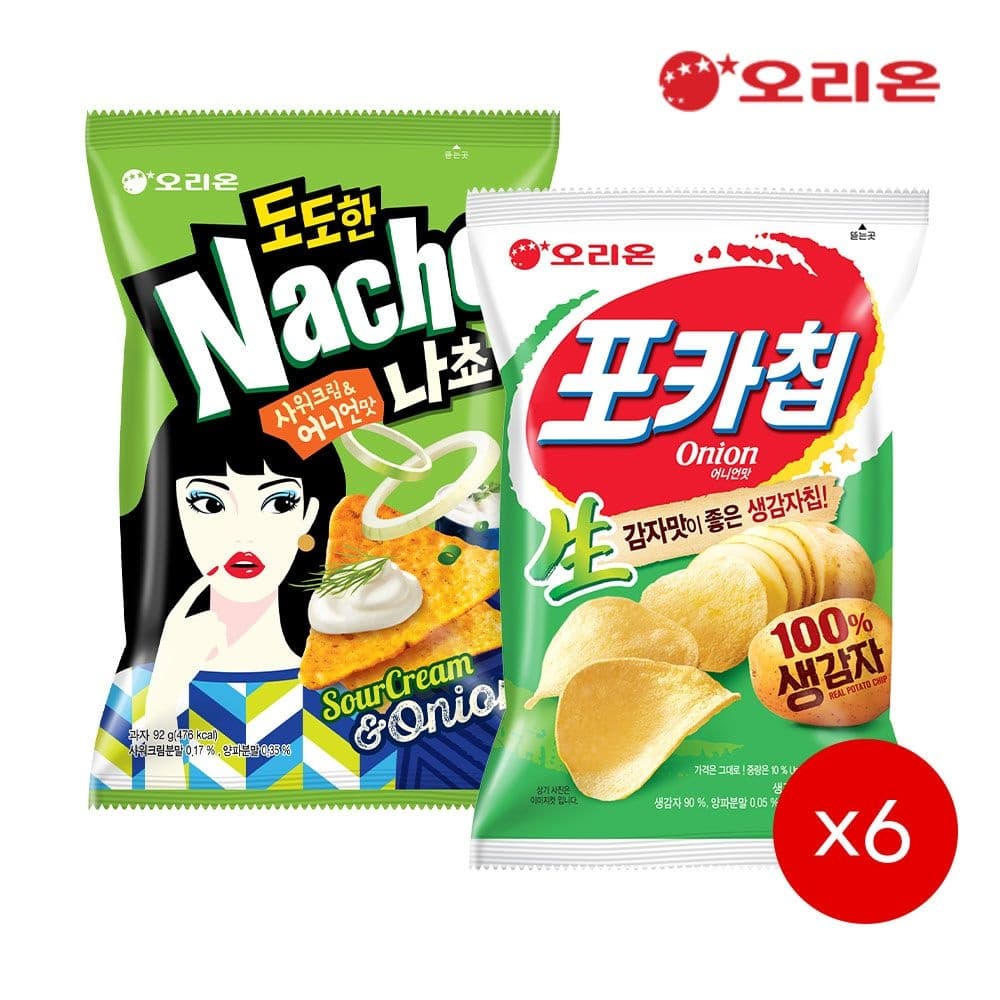 [롯데온] 도도한나쵸 어니언 6개+포카칩 어니언 6개 (12,290원 / 무배)
