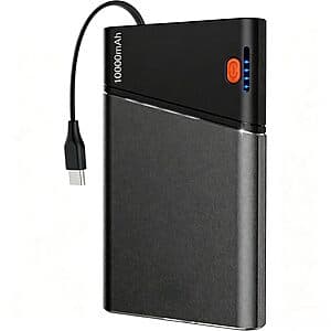 [Amazon] Aaoyun 10000mAh 22.5W PD Portable Power Bank w Built-In USB-C Cable ($9.90 / (약: 14,007원))