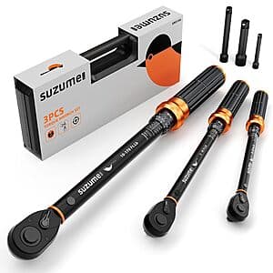 [Amazon] 3-Pc SUZUME 72 Teeth Dual-Direction Torque Wrench Set ($54.05 / (약: 76,475원))