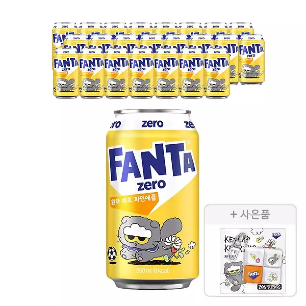 [11번가] 티멤) 환타 파인제로, 350ml, 24개 + 증정(조앤프렌즈 키캡키링) (13,710원 / 무료배송)