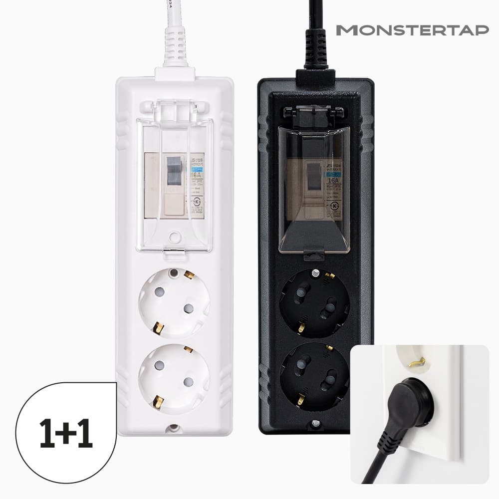 [지마켓] 몬스터탭 국산 4000W 가정용 고용량 슬림 배선차단 2구 (7,700원/무료) (무료배송)