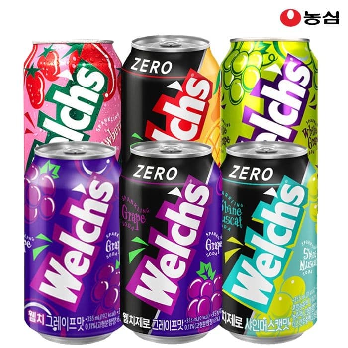 [롯데온] 웰치스 제로 포도 355ml 24개 (12,940원) (무료) (무료배송)