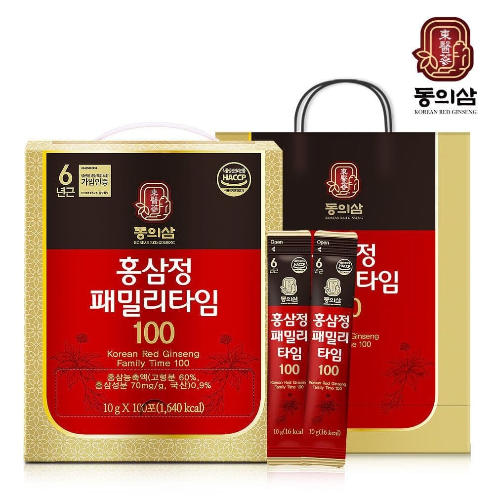 [롯데온] 홍삼정 패밀리타임 100포 (39,940원/무료) (무료배송)