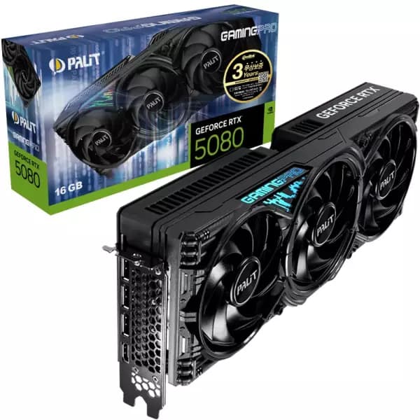 [지마켓] PALIT 지포스 RTX 5080 GAMINGPRO D7 16GB 이엠텍 E 베이퍼 챔버버전 (2,090,450원 / 무료배송)