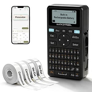 [Amazon] : SUPVAN E11 Keyboard & Bluetooth Label Maker Machine w 4 Tapes ($17.99 / (약: 25,459원))