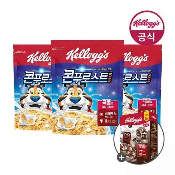 [지마켓] 시리얼 콘푸로스트 600g x 3개 + 쿠키앤크림 120g (12,330원 / 무료배송)