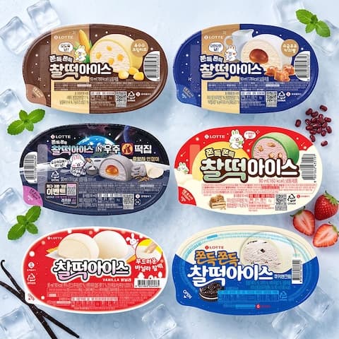 [오늘의집] 롯데 찰떡아이스 6종 16개 골라담기 (18,576원/무료) (무료배송)