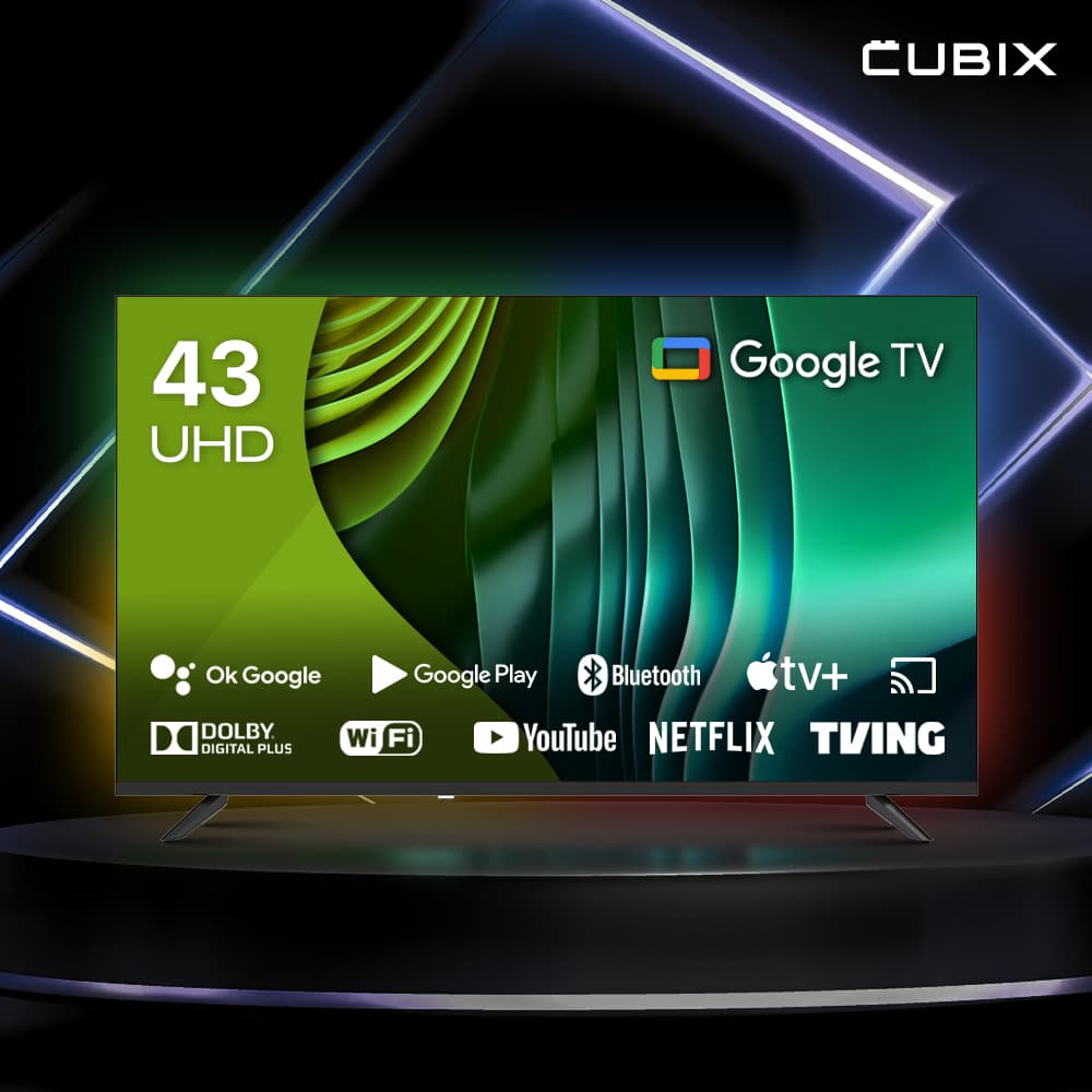 [알리익스프레스] 큐빅스 109cm 43인치 4K UHD 스마트TV 블랙에디션 구글 안드로이드 (293,959원 / 무료배송)