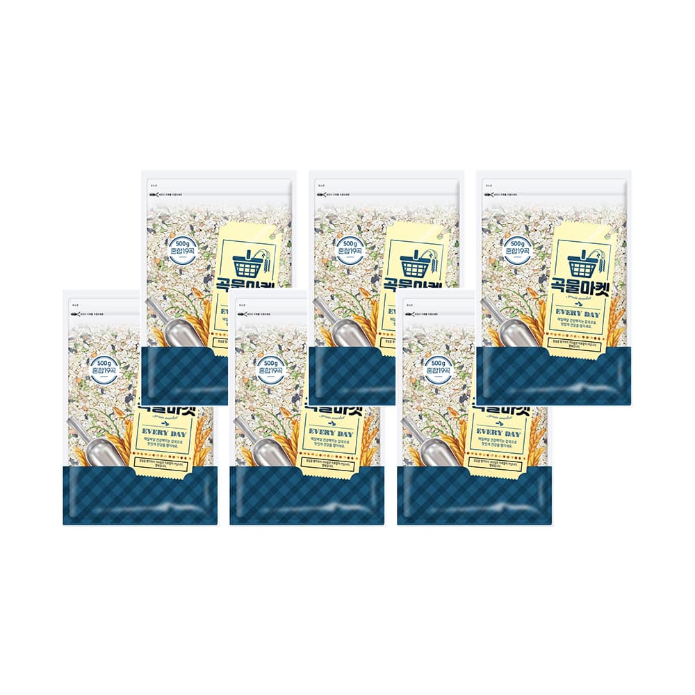 [네이버] 곡물마켓 발아현미혼합19곡 500g, 6개 (8,720원 / 무료배송)