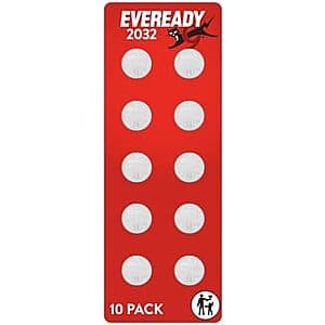 [Amazon] 10-Pk Eveready 2032 Coin Batteries ($2.80 / (약: 3,962원))