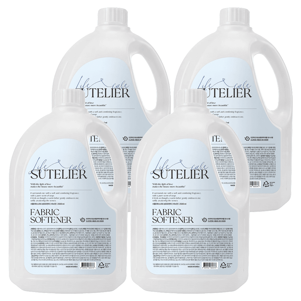 [토스쇼핑] 수뜰리에 섬유유연제 2.5L 4개 (4,590원 / 무료배송)