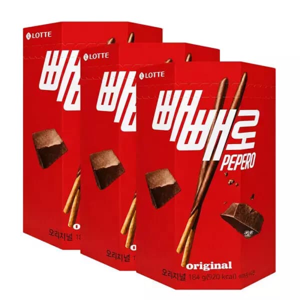 [쿠팡] 빼빼로 오리지널, 184g, 3개 (9,820원 / 무료배송)