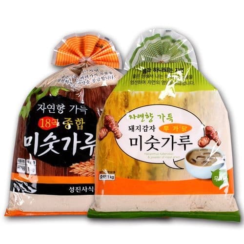 [롯데온] 돼지감자 미숫가루 1kg + 18곡 종합미숫가루 1kg (9,050원/무배)