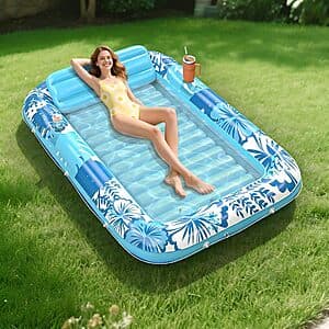 [Amazon] : POOLACC Inflatable Tanning Pool Lounger Float w Pillow: XL ($14.80 / (약: 20,944원))