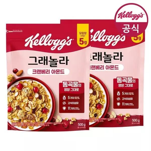 [지마켓] 켈로그 그래놀라 시리얼 500G 4종 1+1+1 총 3팩 골라담기 (13,450원/무료) (무료배송)
