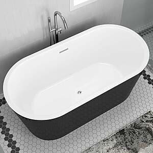 [Slickdeals] Members: Anzzi Chand Freestanding Soaker Bathtub w Faucet: White ($850.00 / (약: 1,202,920원))