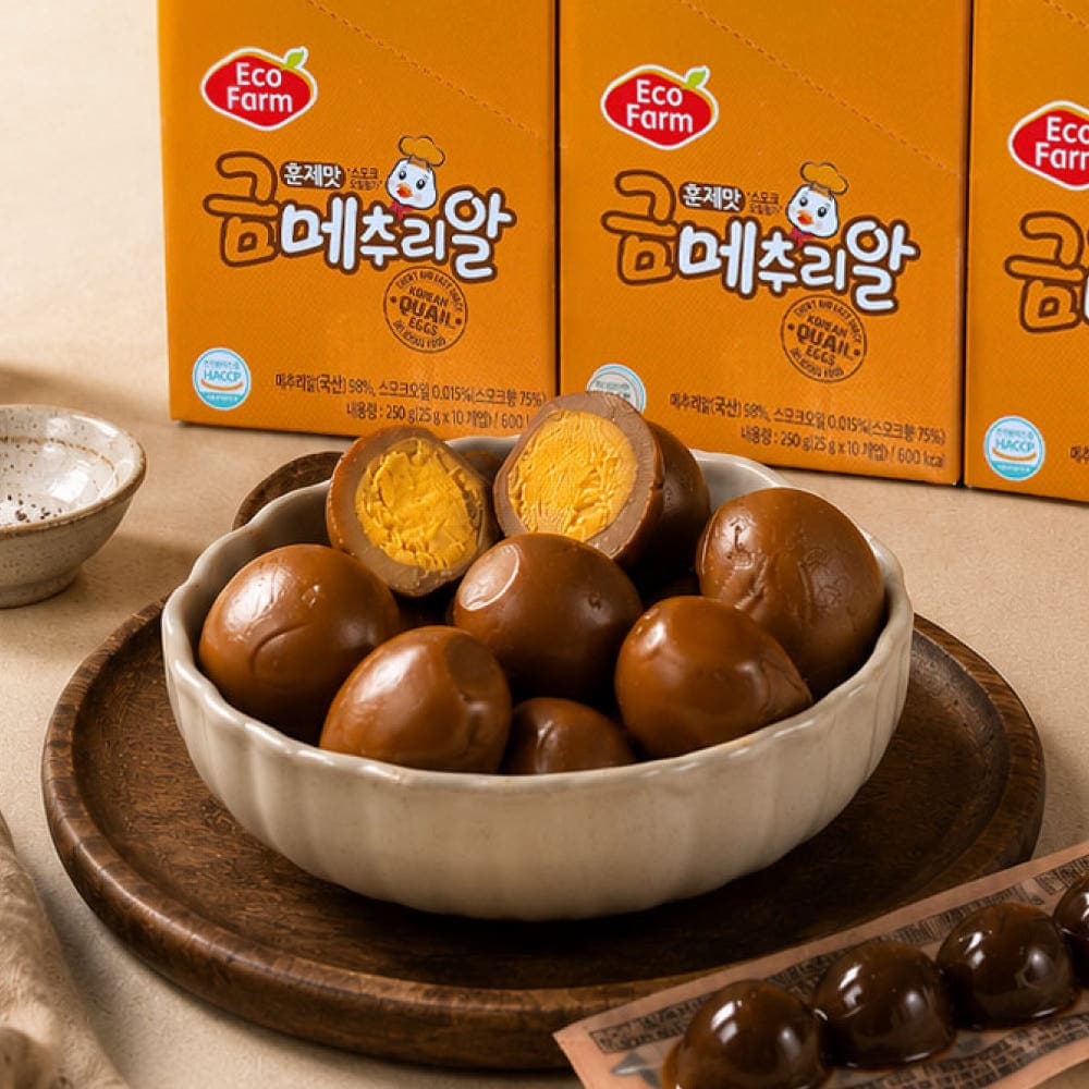 [네이버] 훈제 메추리알 25g 10팩 (8,800원/네멤무배)