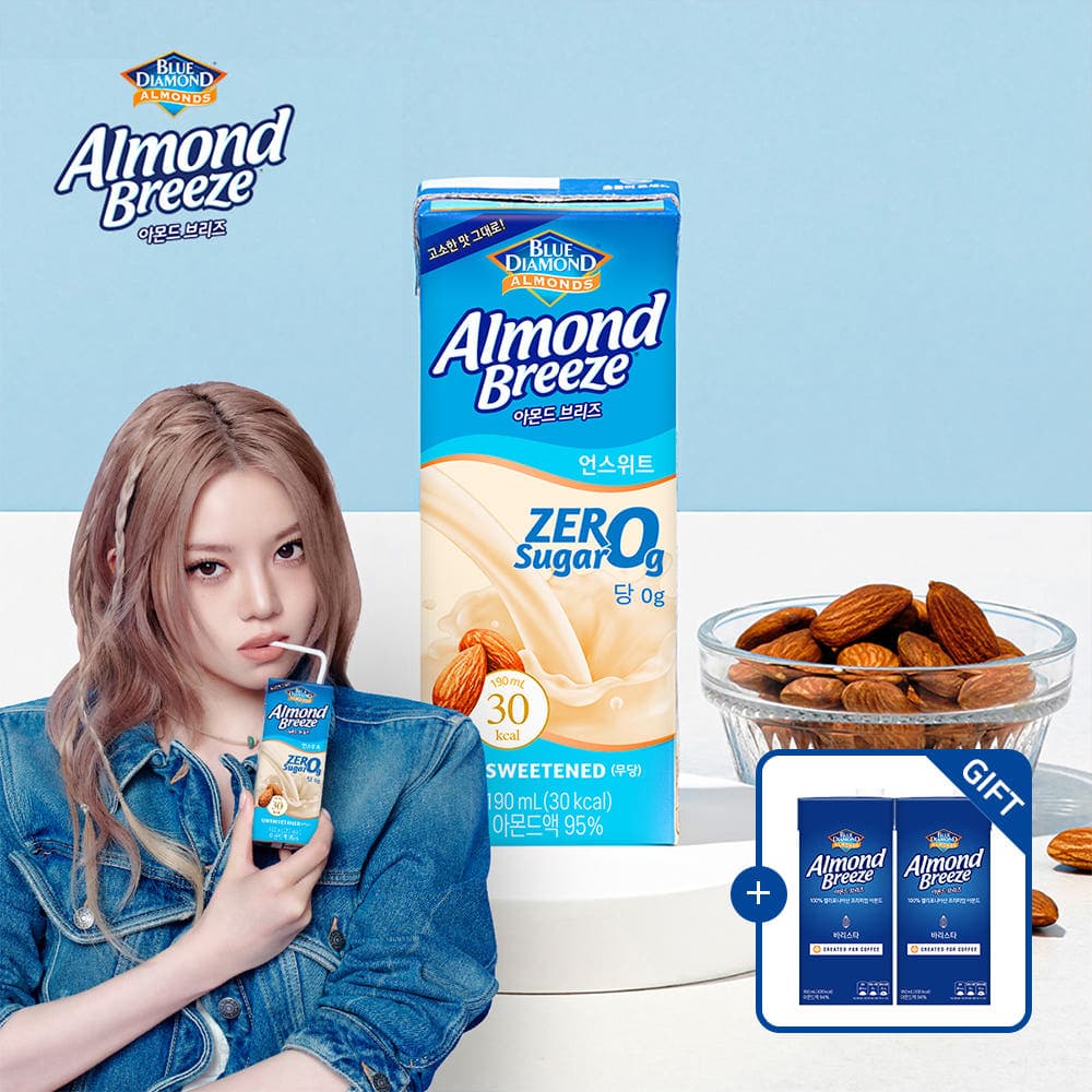 [네이버] 매일유업 직영스토어 아몬드브리즈 언스위트 제로슈거 190ml 24팩+증정 16,900원 (무료배송)