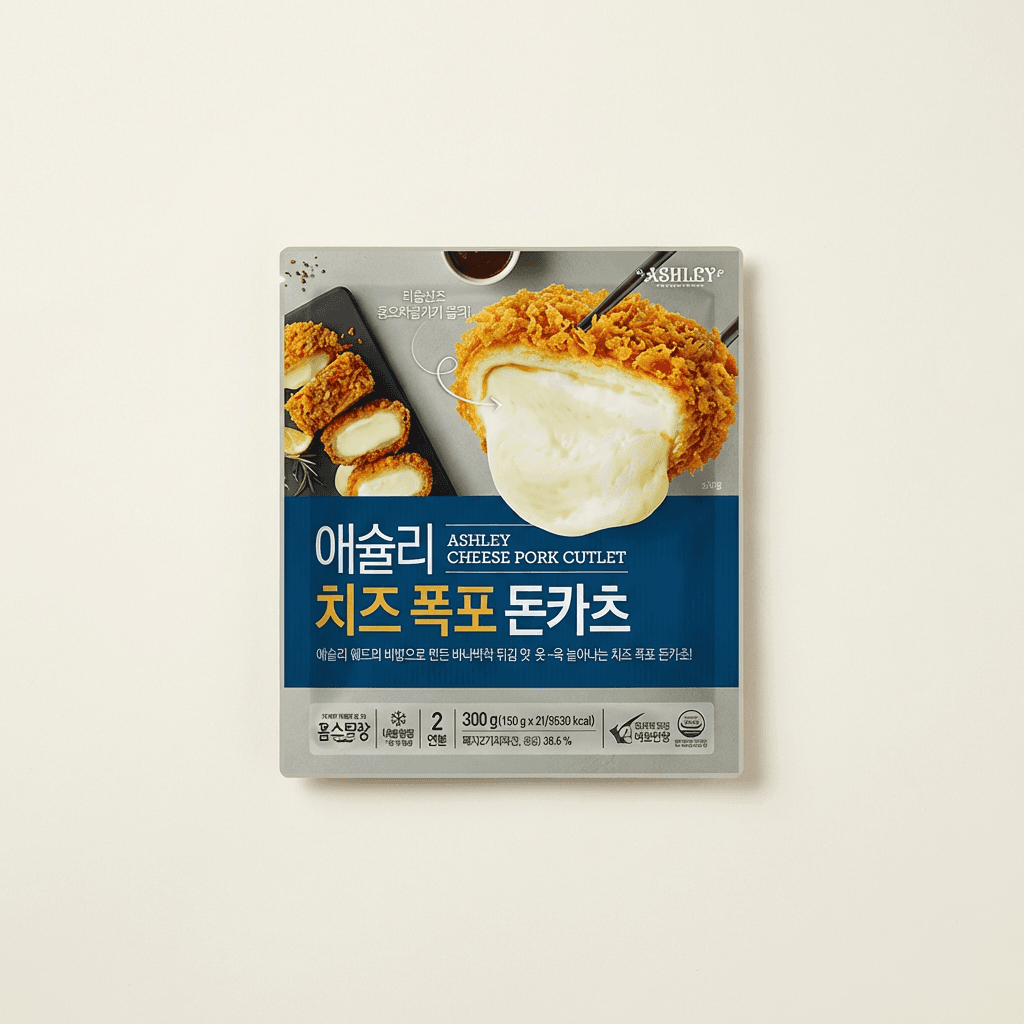 [토스쇼핑] 애슐리 치즈 폭포 돈카츠, 300g, 2개입, 2팩 (12,990원 / 무료배송)