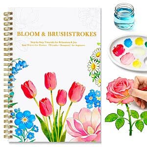 [Slickdeals] 16-Sheet Creazic Floral Watercolor Workbook for Beginners ($2.85 / (약: 4,021원))