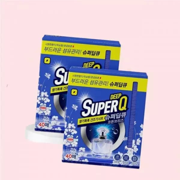 [지마켓] 슈퍼딥큐 건조기시트 코튼브리즈 40매+40매 (9,750원/무료) (무료배송)