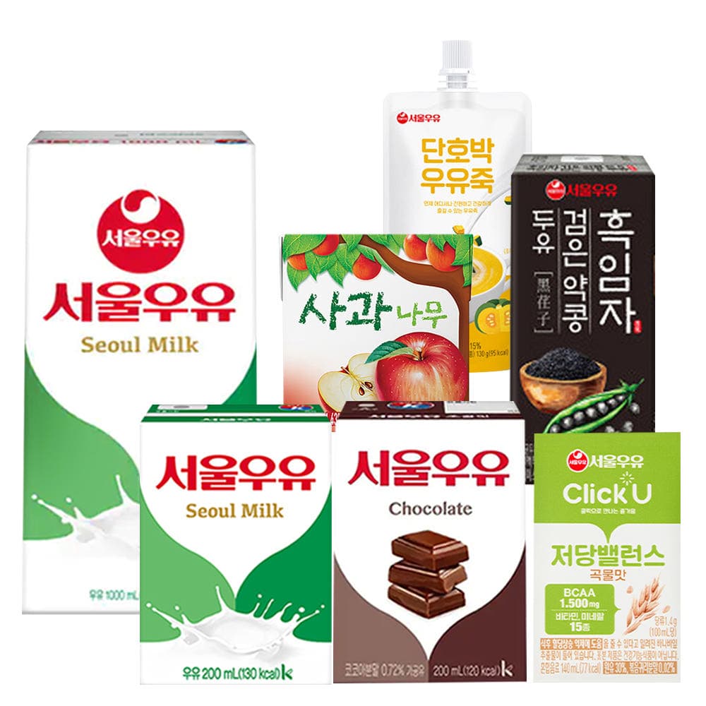 [네이버] 서울우유 멸균우유 200mlx24개 / 초코 딸기 저당밸런스 주스 탕비실 간식 (3,900원 / 무료배송)