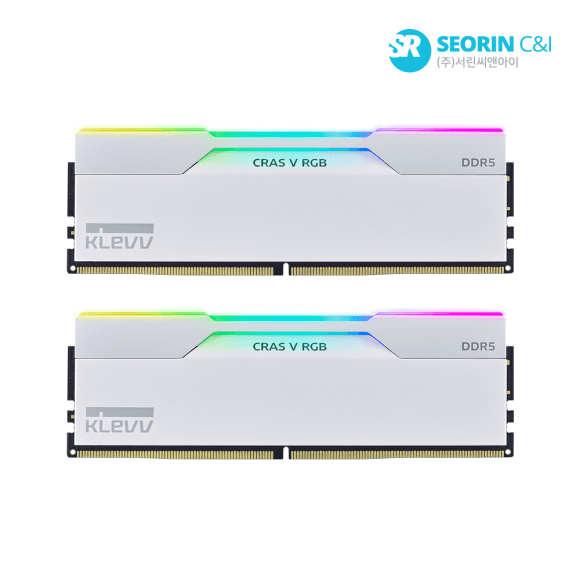[서린익스프레스] 에센코어 클레브 DDR5-6000 CL30 CRAS V RGB 화이트 서린 (32GB(16Gx2)) (629,000원 / 무료배송)
