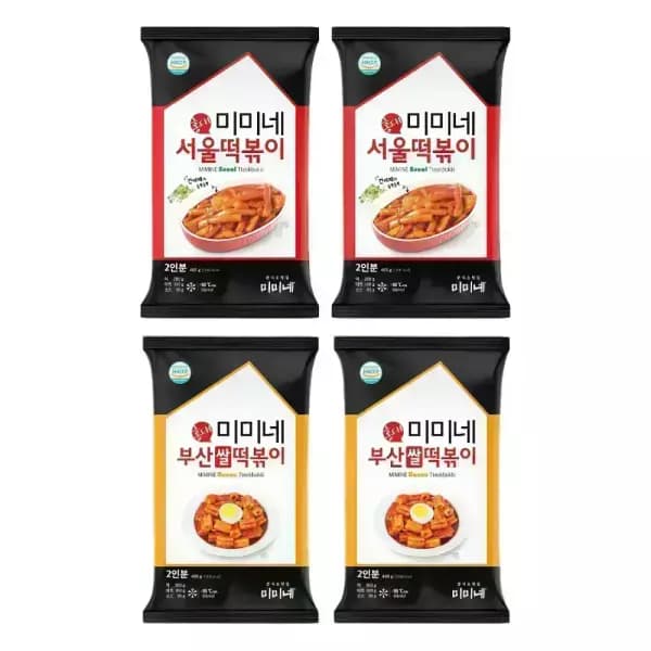 [11번가] 미미네 서울떡볶이 2봉 + 부산떡볶이 2봉 (8인분) (15,470원/무료) (무료배송)