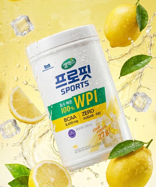 [무신사] 셀렉스 프로핏 100% 웨이프로틴(WPI) 클리어파우더 레몬 672G 37730원 (37,730원 / 무료배송)