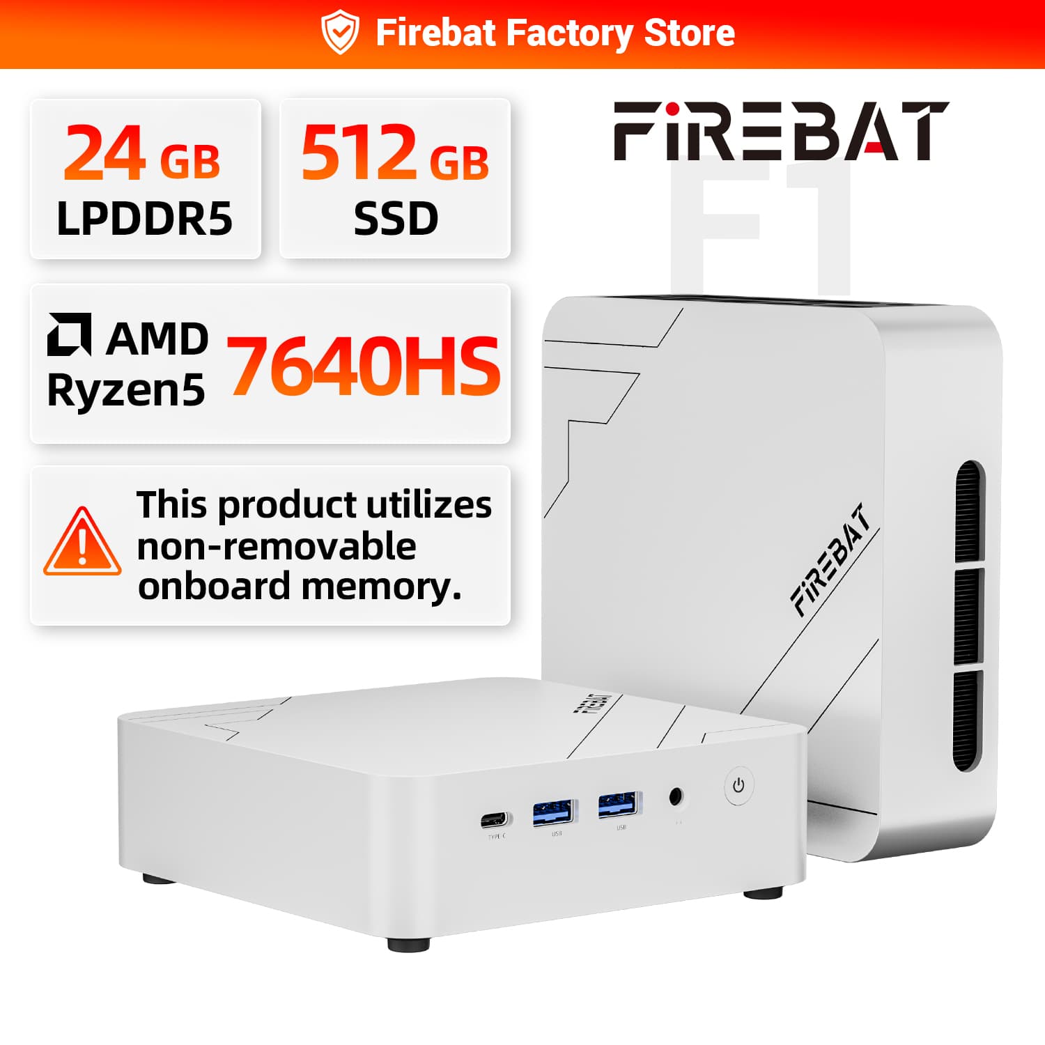 [알리익스프레스] FIREBAT F1 7640HS 24G 512G ($361.15 / (약: 506,512원))