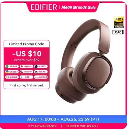 Edifier ES850NB 무선 노이즈캔슬링 헤드폰($56.91/무료)