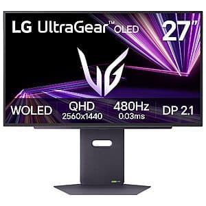 [Amazon] 27" LG UltraGear OLED QHD 1440p 480Hz Gaming Monitor ($468.00 / (약: 656,370원))