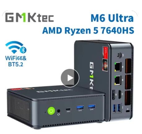 GMKtec M6 Ultra 게이밍 미니 PC ($163.13), FIREBAT F1 미니 PC (...