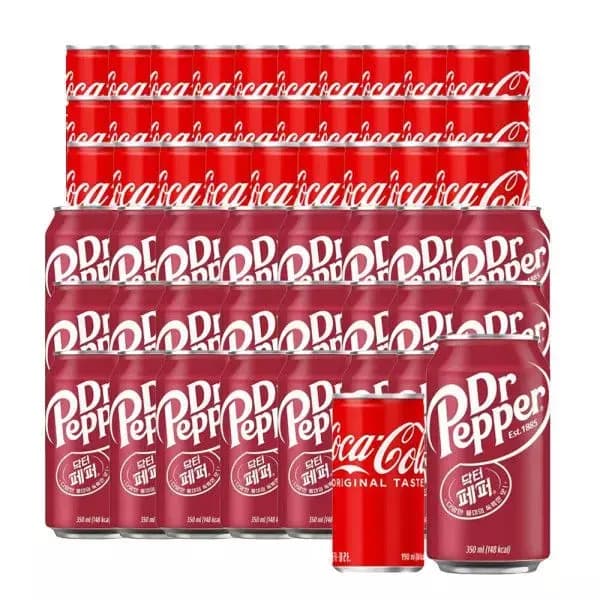 [지마켓] 코카콜라 190ml 30캔 + 닥터페퍼 350ml 24캔 (26,630원 / 무료배송)