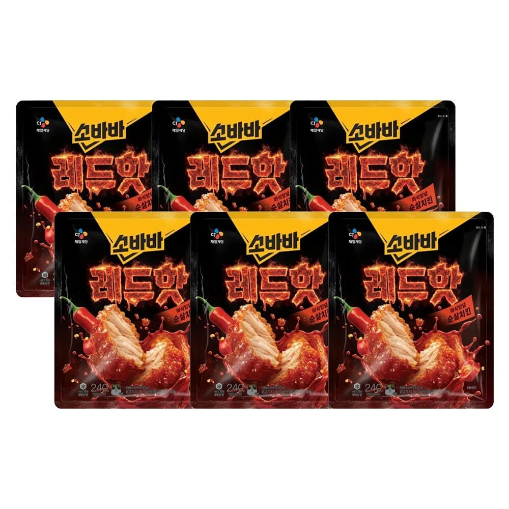[지마켓] 삼카) 고메 소바바 순살치킨 240g x6개 (소이허니 2개 + 양념 2개 + 황홀순살 2개) (20,370원 / 무료배송)