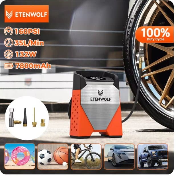 [특가]ETENWOLF 에어펌프 S3$28) V3($21) WORX WU139.1 무선 전동드...