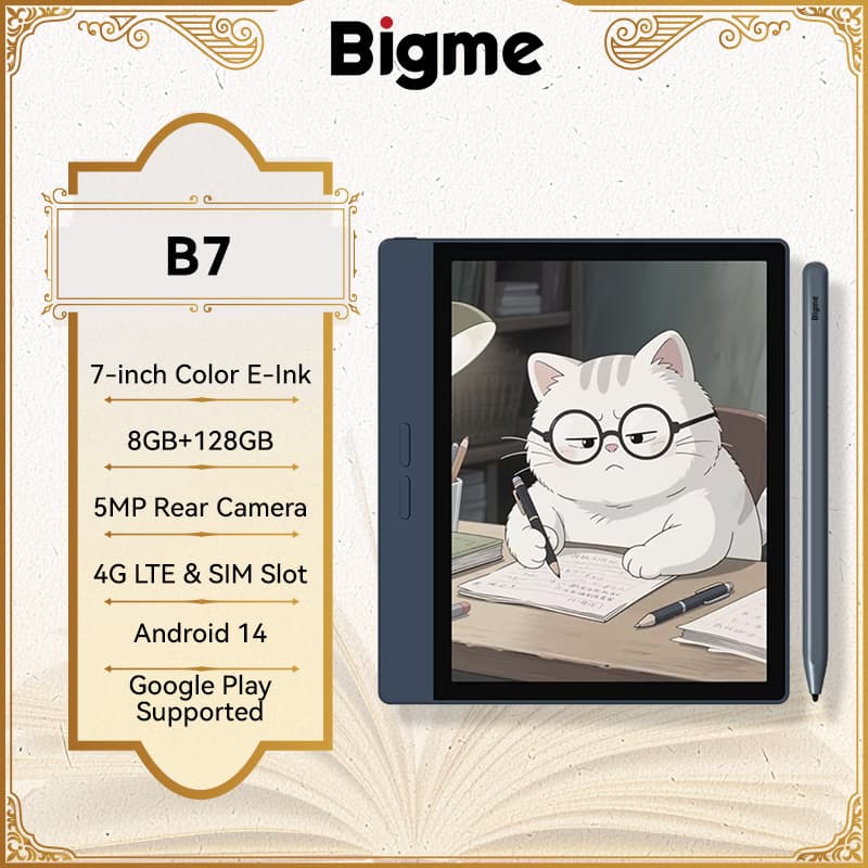 [알리익스프레스] 빅미 Bigme B7 7인치 E-Ink 전자책 리더기 8+128GB 케이스 세트 ($273.15 / (약: 383,092원))
