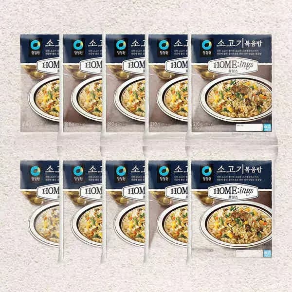 [지마켓] 호밍스 소고기볶음밥 210g x 10개 (14,060원/무료) (무료배송)