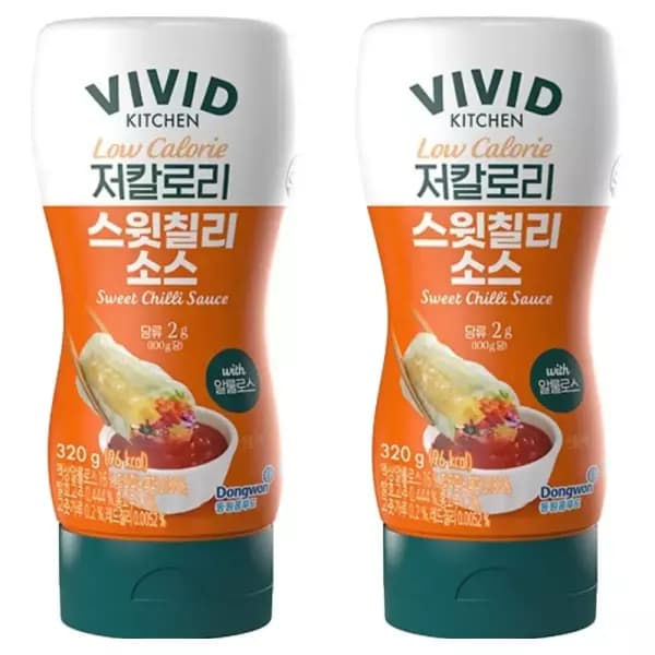 [쿠팡] 비비드키친 저칼로리 스윗칠리소스, 2개, 320g (3,550원 / 무료배송)