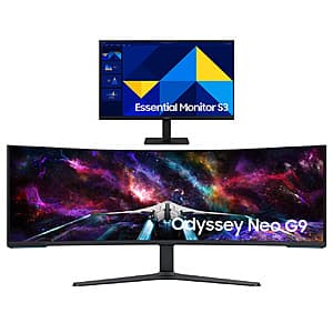 [Slickdeals] 57" Samsung Odyssey Neo G9 240Hz Dual 4K Curved Monitor 27" 1080p Monitor ($1,260.00 / (약: 1,767,150원))