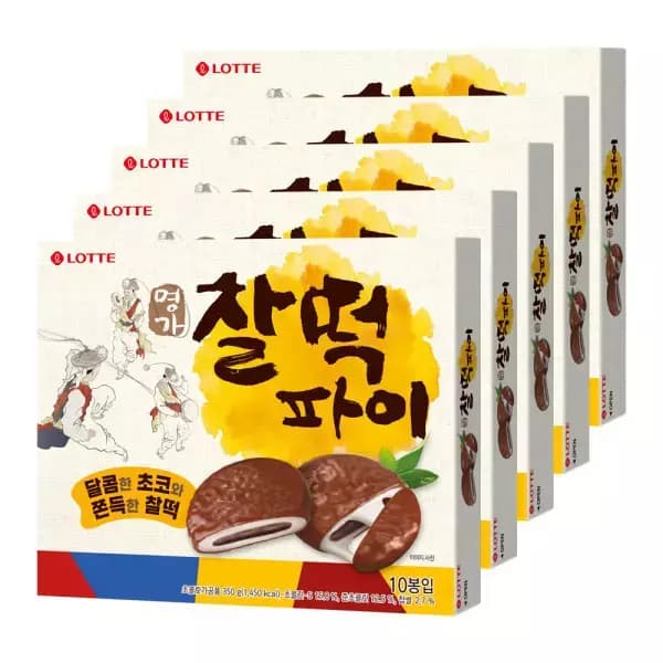 [지마켓] 롯데제과 명가찰떡파이 350g 5개 (17,100원 / 무료배송)