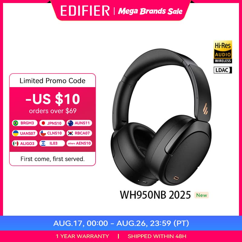 [알리익스프레스] Edifier WH950NB 노이즈캔슬링 헤드폰 ($80.75 / (약: 113,251원))