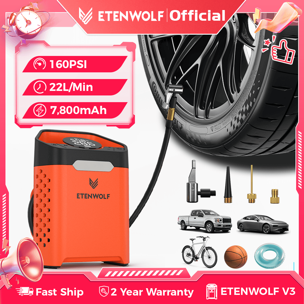 [알리익스프레스] ETENWOLF ZEPHYR V3 휴대용 에어펌프 ($31.43 / (약: 44,080원))