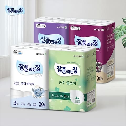 [오늘의집] 잘풀리는집 도톰한 3겹 퀼팅 광폭 화장지 30m x 24롤 x 2팩 (19,930원/무료) (무료배송)