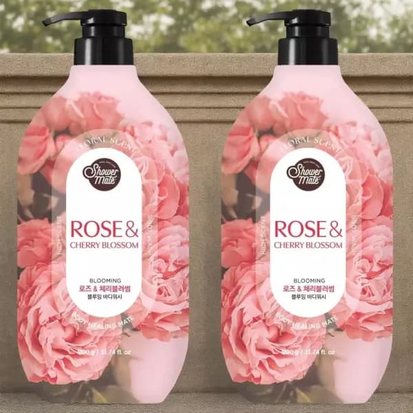[쿠팡] 샤워메이트 블루밍 바디워시 로즈 앤 체리블러썸 900g ,2개 (6,210원 / 무료배송)