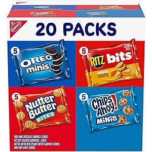 [Amazon] 20-Ct 1-Oz Nabisco Snacks Variety Pack ($6.20 / (약: 8,636원))