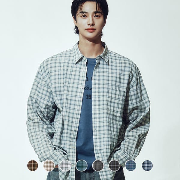 [CJ온스타일] 지오다노 체크 셔츠 (17,600원 / 무료배송)